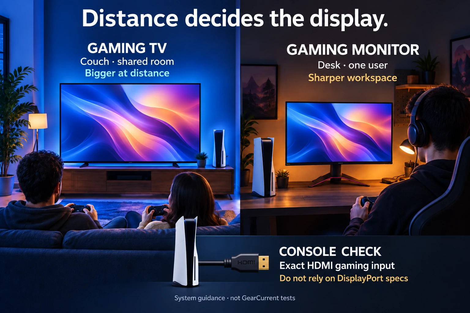 Distance and ports matter more than the badge.. Official product images show the two choices. Labels describe published capabilities and their practical effect; they are not a GearCurrent benchmark.