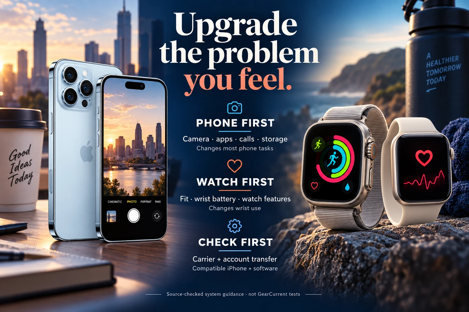 Follow the problem, not the release calendar.. Official product images show the two choices. Labels describe published capabilities and their practical effect; they are not a GearCurrent benchmark.
